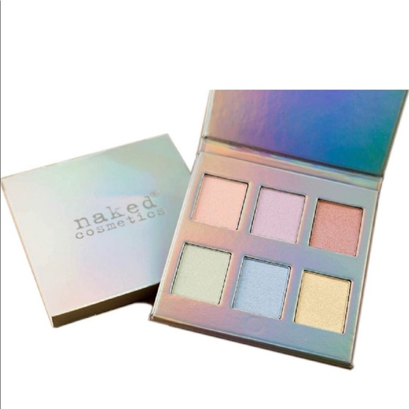 NEW Naked Cosmetics HOLOGRAPHIC HIGHLIGHTER EYE-SHADOW PALETTE (6 Colors) - Picture 1 of 4